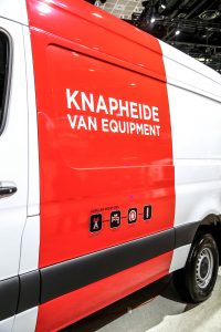 Closeup of Knapheide Van Equipment van