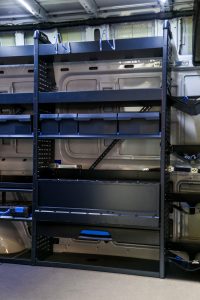 Knapheide Van Equipment shelving and boxes