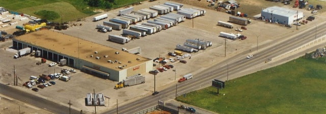 Overhead view of American Equipment and Trailer