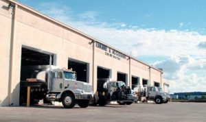 Trucks parked at Brake and Equipment Company